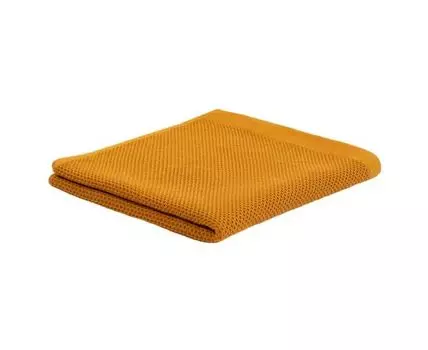 Полотенце банное вафельное цвета карри