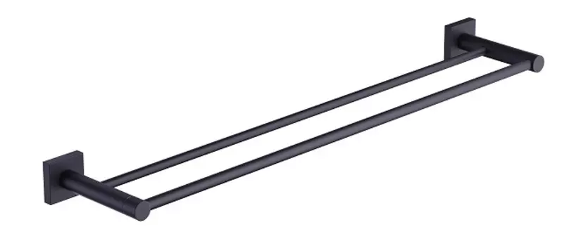 Полотенцедержатель двойной Timo Selene Black 12056/03