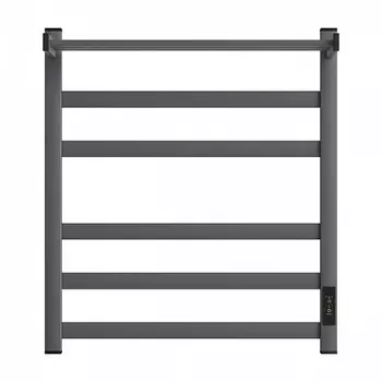 Полотенцесушитель электрический Point Меркурий PN83856PGR П5 500x600 с полкой, диммер справа, графит