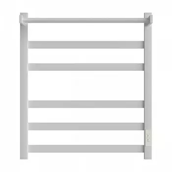 Полотенцесушитель электрический Point Меркурий PN83856PW П5 500x600 с полкой, диммер справа, белый