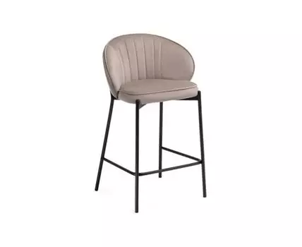 Полубарный стул Нейл латте / черный (Бежевый)