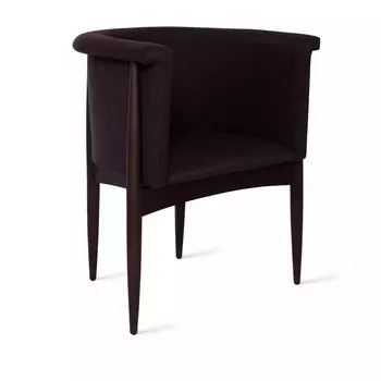 Полукресло Borgese, бук натуральный, лак венге, антрацит