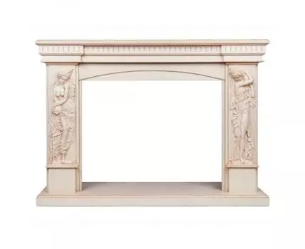 Портал для электрокамина Diva 33 WT Белый дуб с бежевой патиной