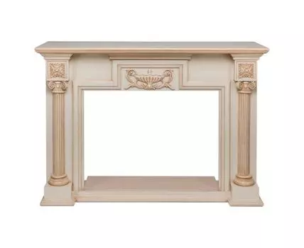 Портал для электрокамина London 33 WT Белый дуб с бежевой патиной