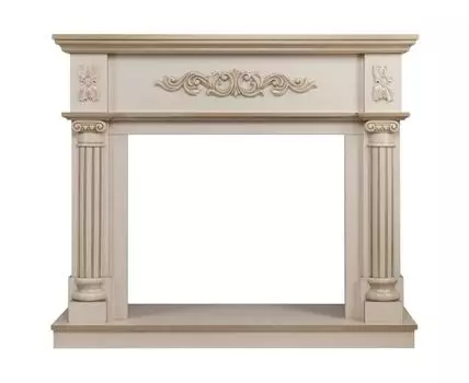 Портал для электрокамина Silvia 26 WT Белый дуб с золотой патиной