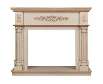 Портал для электрокамина Silvia 26 WT Белый дуб с бежевой патиной