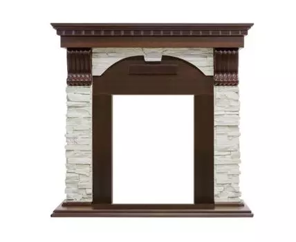 Портал Dublin угловой - Темный дуб / Сланец белый