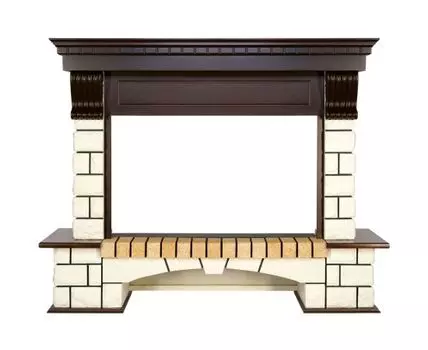 Портал Pierre Luxe - Темный дуб / Белый (Ширина 1380мм)