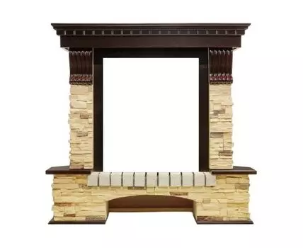 Портал Pierre Luxe угловой - Темный дуб / Сланец