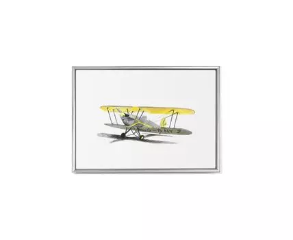 Постер AIRCRAFT G-BNYZ (желтый, серебристый, 50)