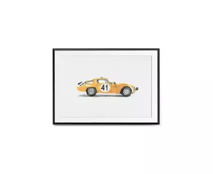 Постер ALFA ROMEO (желтый, черный, 80)