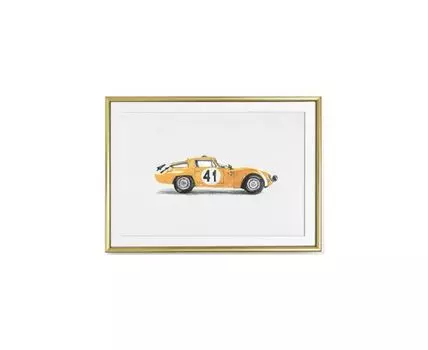 Постер ALFA ROMEO (желтый, золотистый, 21)