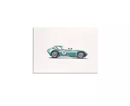 Постер CHEVROLET RETRO (Голубой, 40)