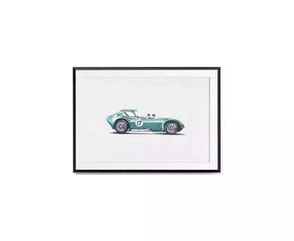 Постер CHEVROLET RETRO (голубой, черный, 60)