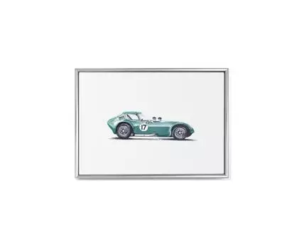 Постер CHEVROLET RETRO (желтый, серебристый, 50)