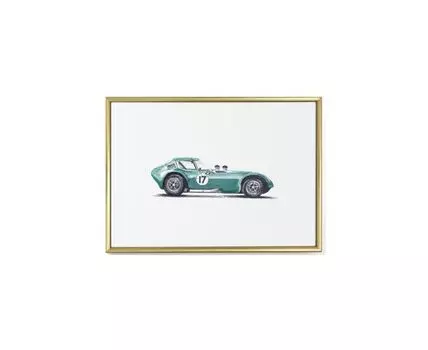 Постер CHEVROLET RETRO (желтый, золотистый, 40)