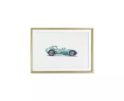 Постер CHEVROLET RETRO (желтый, золотистый, 40)