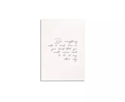 Постер DO EVERYTHING WITH LOVE (черный, белый, 40)