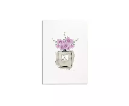 Постер DROPS OF LOVE (бежевый, белый, зеленый, розовый, 30)