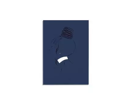 Постер GIRL IN BLUE - 40x60 см (Синий, 60)