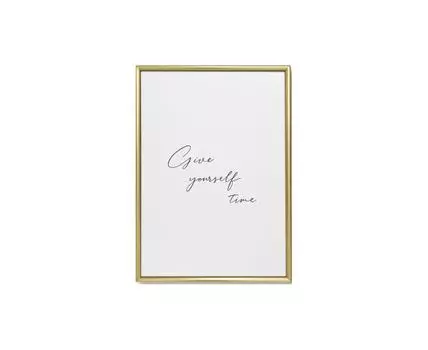 Постер GIVE YOURSELF TIME (золотистый, черный, белый, 30)