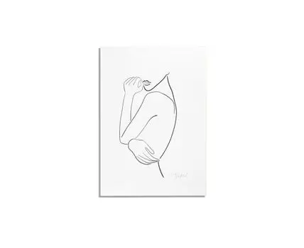 Постер GLANCE (белый, черный, 100)