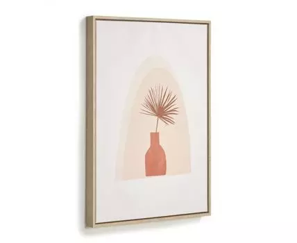 Постер Izem коричневая ваза и цветок 50 х 70 см