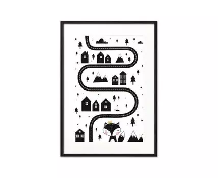 Постер Лисья тропа ЧБ