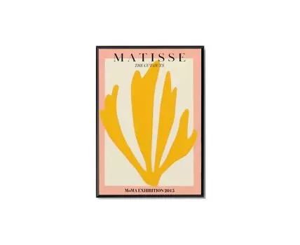 Постер MATISSE CUT-OUTS PINK (желтый, розовый, черный, 40)