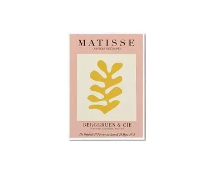 Постер MATISSE PAPIERS DECOUPES ROSE