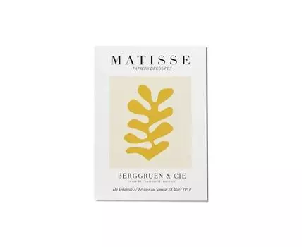 Постер MATISSE PAPIERS DECOUPES YELLOW - 40x60 см