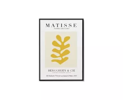 Постер MATISSE PAPIERS DECOUPES YELLOW