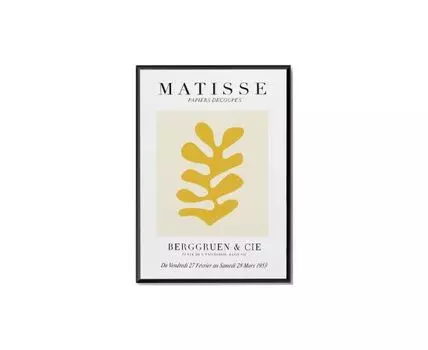 Постер MATISSE PAPIERS DECOUPES YELLOW (желтый, черный, 30)