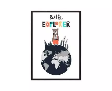 Постер Медведь Little eхplorer