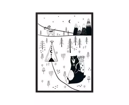 Постер Медведь на охоте