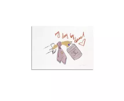Постер MY DAY BY CHANEL (розовый, белый, 100)