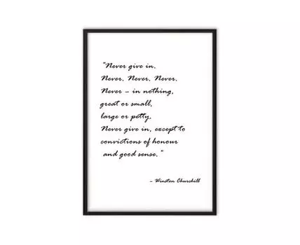 Постер Never give in!