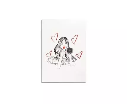 Постер PRETTY (красный, черный, белый, 60)