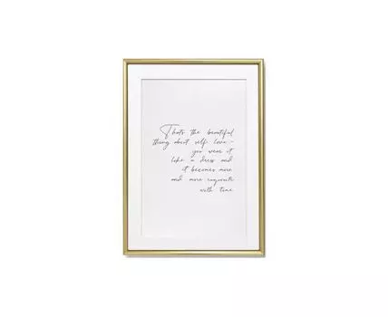 Постер SELFLOVE (черный, белый, золотистый, 40)