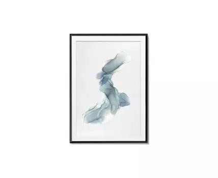 Постер СИНИЙ КИТ (голубой, черный, 50)