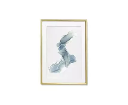 Постер СИНИЙ КИТ (голубой, золотистый, 30)