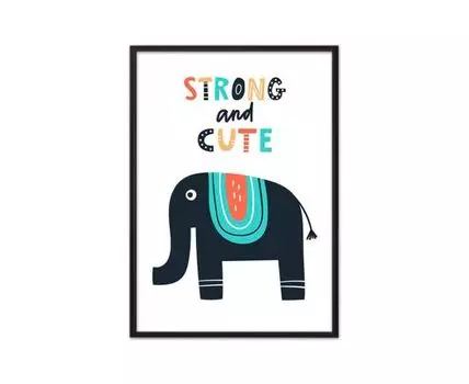 Постер Слон Strong & cute