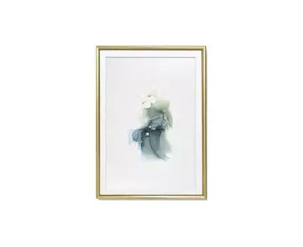 Постер ТУМАННЫЙ ЛЕС (зеленый, золотистый, 30)