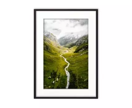 Постер в рамке Альпийская долина