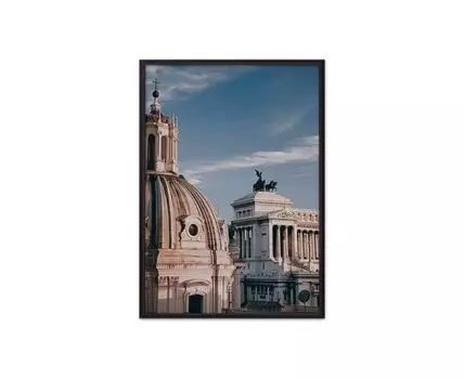 Постер в рамке Алтарь отечества 40х60 см (голубой, бежевый, 60)