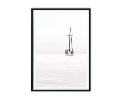 Постер в рамке Белый корабль