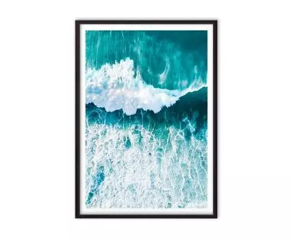 Постер в рамке Бирюзовая волна