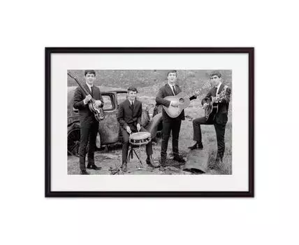 Постер в рамке Битлз 1 40х60 см (черный, белый, 60)