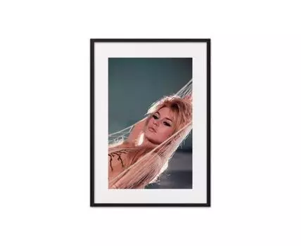 Постер в рамке Брижит Бардо 1 40х60 см (голубой, бежевый, 60)