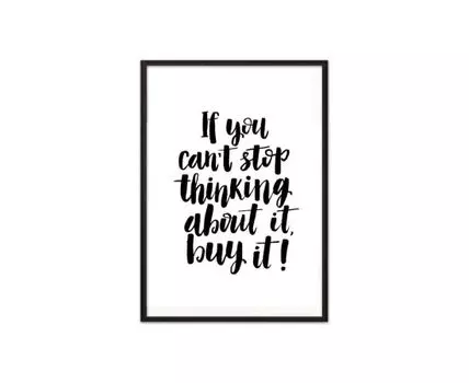 Постер в рамке Buy it 50х70 см (черный, белый, 70)